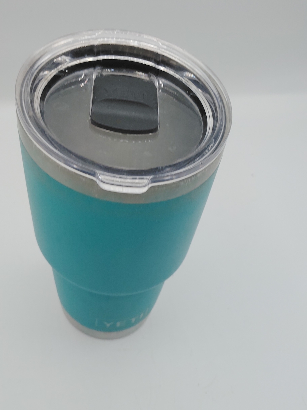 YETI Rambler Tumbler - Teal Travel Mug with Clear Lid